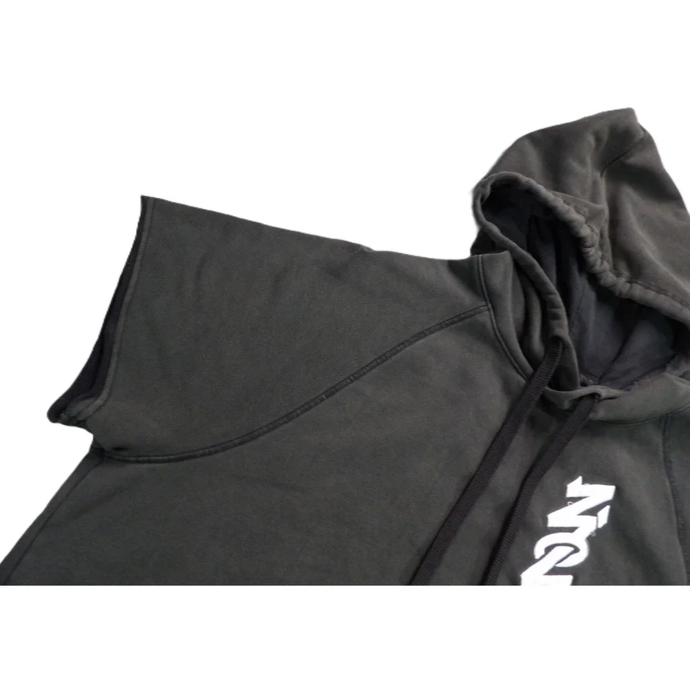 Jordan Dri-Fit Hoodie Men M Gray Short Sleeve Pullover Graphic Logo Gym Training